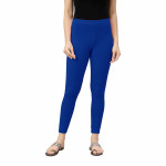 Womens Lycra Ankle Length Leggings (Royal Blue)