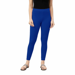 Womens Lycra Ankle Length Leggings (Royal Blue)