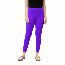 Womens Lycra Ankle Length Leggings (Violet)