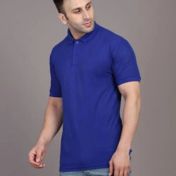men's polo T-shirt (R,BLUE)