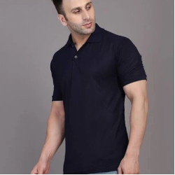 men's polo T-shirt (NAVY BLUE)